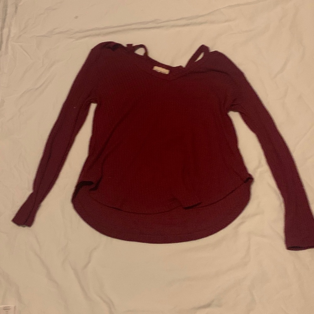 Off The Shoulder Red Long Sleeve